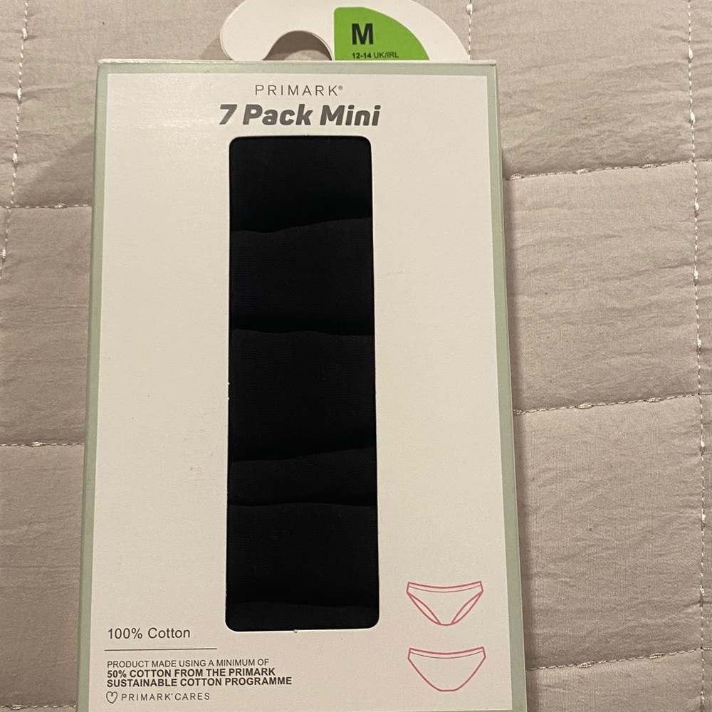 Primark Black Mini Briefs 6 Pack